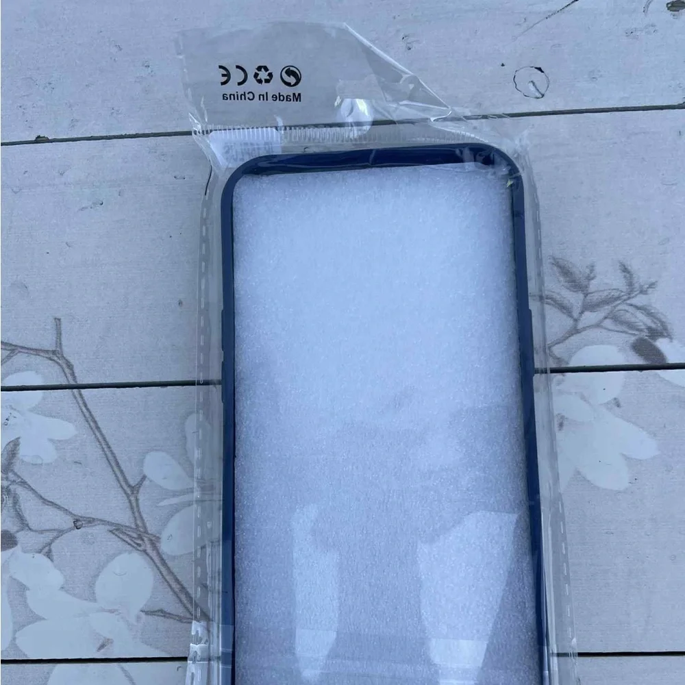 Blue iPhone 15 plus Case with Grip